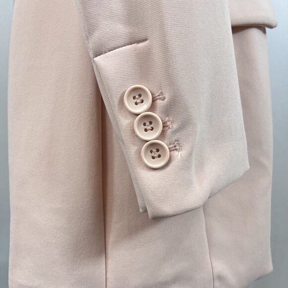Boston Proper Beyond Travel Classic Boyfriend Blazer jacket pink womens sz 12 - Picture 5 of 11